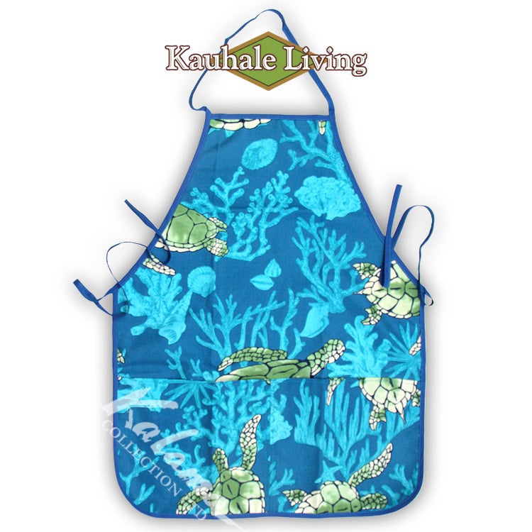 Hawaii Dish Cloth & Kitchen Towel, Honu Blue