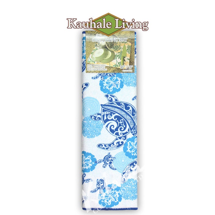 Hawaii Dish Cloth & Kitchen Towel, Honu Blue